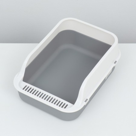Toilet with side, 40x29x15 cm, gray-2