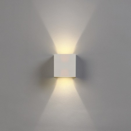 Facade lamp "Cube", FSD-062, 6 W, 4000K, Regulation. Ray, IP65, 220 V, plastic, white 1008423-3