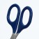 Coglot scissors curved with rubberized handles, a hole of 6 mm, dark blue