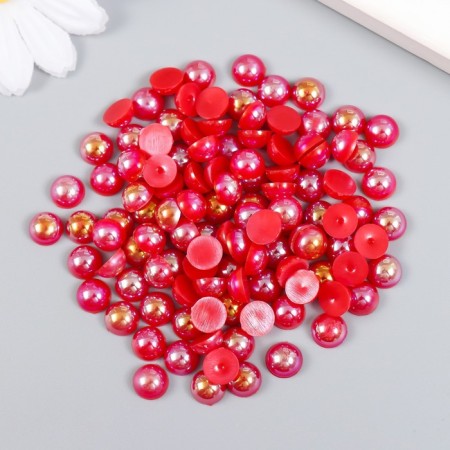 Decor for creativity plastic "Half of beads. Red gamma" 20 g 0.8x0.8 cm-2