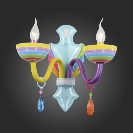 Sconces st. SL672.781.02. Ornato. 2x40 watts, E14, 35x32 cm, colorful color-2