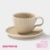 Tea pair of Dolyana "Coral", 275 ml, porcelain, beige