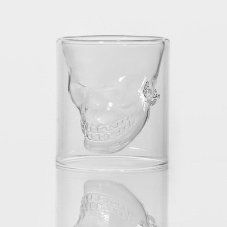 A glass with double walls Magistro "Skull", 250 ml, 9 × 10 cm-1