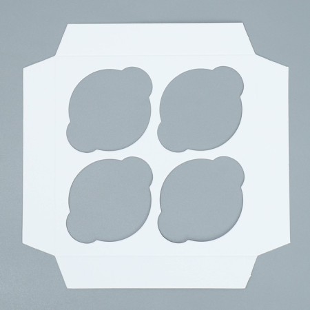 Capcake box, confectionery packaging double -sided, 4 cells “The most tender”, 16 x 16 x 10 cm-7