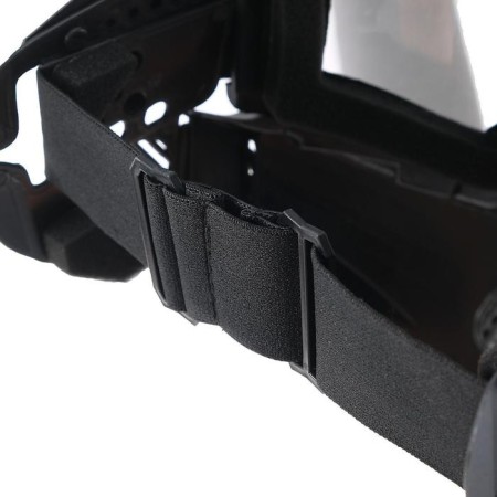 Glasses-mask for motorcycle driving, collapsible, transparent visor, visor, black color-4
