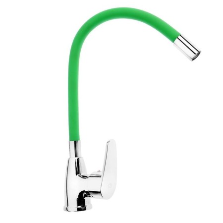 ROEGEN RC014G kitchen mixer, single -leaf, flexible surge, zinc, light green, chromium-1