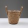 Kashpo wicker "safari" with handles, 17.5x17.5x16 cm, natural
