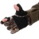 Gloves fleece "hunter" with leather pads, fleece, dark forest, p. 26