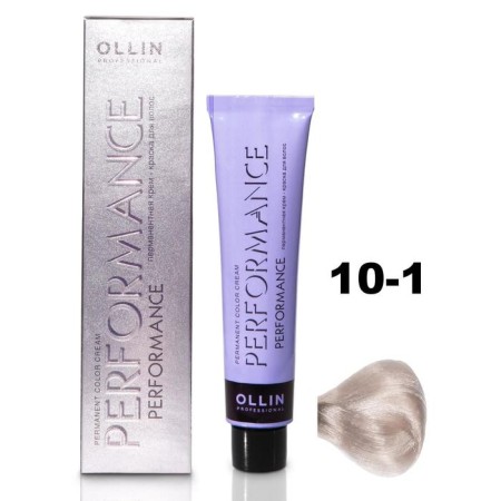 OLLIN PROFESSIONAL PERFORMANCE hair cream, tone 10/1 Light Blond ash, 60 ml