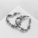 Earrings Metal "Wire" prickly, silver color