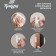 Bilateral self -adhesive holders of the tundra, 33x15 mm, white color, 16 pcs.