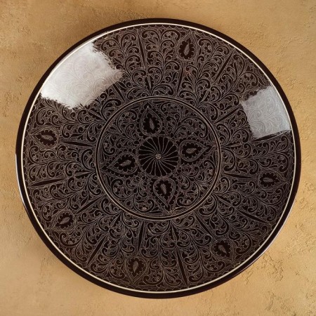 Largan Rishtan ceramics "Patterns", 42 cm, brown-5