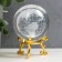 Souvenir glass "Globe" d = 6 cm openwork stand 8.5x6x6cm
