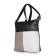 Female bag, artificial leather, 220x235x70 cm, black/coffee shop