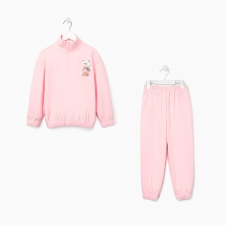 Children's costume (sweatshirt, trousers) minku pink color, height 110-4