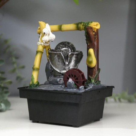 The desktop fountain from the network "Water Mill from Bamboo" 18x12x12 cm-1