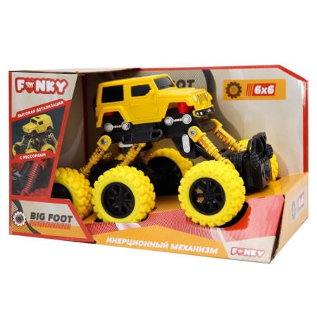 Inertial Funky Toys “SUV” machine, yellow color-2