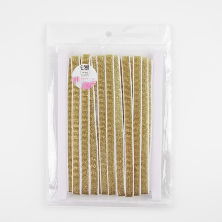 Gum with glitter, 10 mm, 10 ± 1 m, white/gold color-3