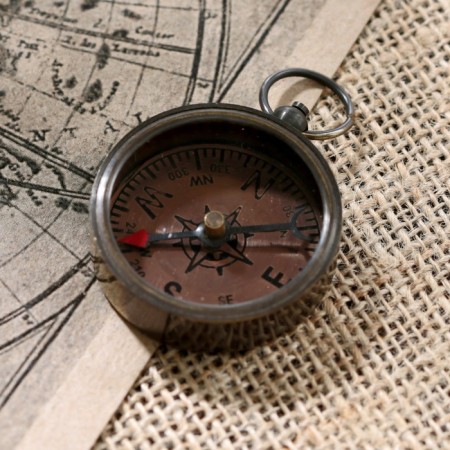 Compass Brass "Classic" 4x4.5x1 cm