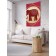 Decorative panel with photo printing "cheerful elephant", vertical, size 100x150 cm