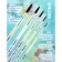 Set of protein brushes 5 pieces, calligrata No. 4 (round No.: 1, 2, 3, 4, 5), wooden handle