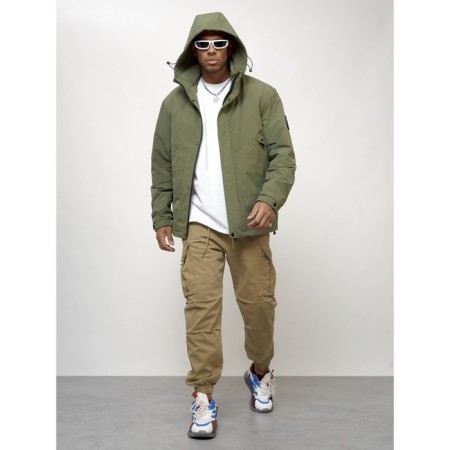 Male spring jacket, size 54, khaki color-4