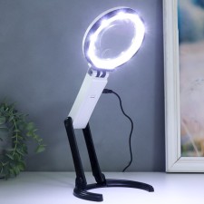 Lamp-lupa x2.5 x8 for LEDX10 creativity from 2AA+ from the Linza network D = 2.5 and 9 cm