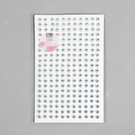 Rhound rhinestones, d = 4 mm, 220 pcs on the sheet on the sheet, the color is silver-5
