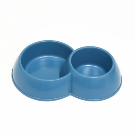 Double plastic bowl 630 and 430 ml, 29.5 x 20 x 6 cm, mix of flowers-1