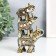 Polystone souvenir "Three Oleking Piramide of Popon with mosaic" 12x7x3 cm