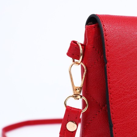 Magneta bag bag, long belt, red color-4