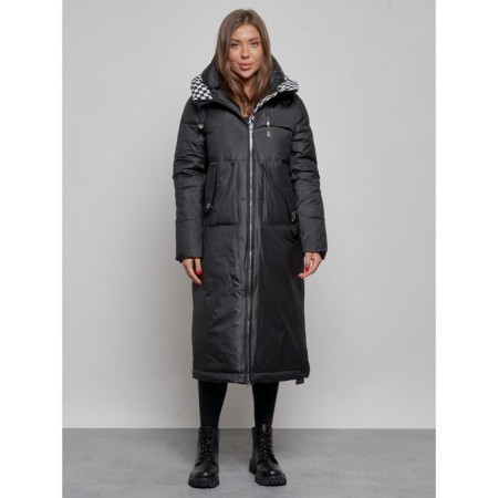 Coat insulated winter female, size 44, black color