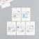 Cardboard "New Year's branches" set 10 pcs (5 types) 4x6 cm