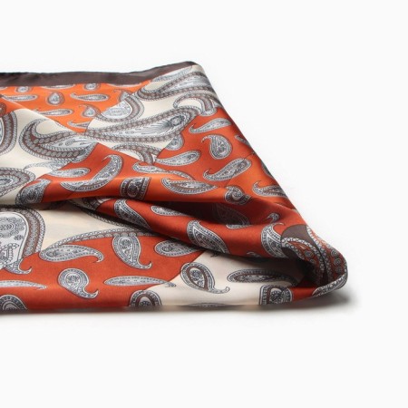 Women's scarf minku 70*70 cm, brick-1