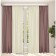 Set of curtains "Canvas", size 200x270 cm, 2 pcs, dusty rose, milk