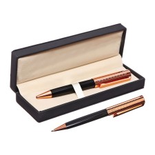 Handle Gift ball in the leatherette case rotary vintage Black/copper body