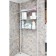 Bathroom storage system with 3 adjustable shelves on 2 tubes