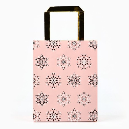 Package Gift New Year Laminated "Dance of Snowflakes", MS 23 x 18 x 10 cm, New Year-1
