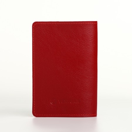Cover for passport, Textura, red color-1
