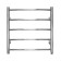 Domoterm water heated towel rail "Calipso", P5, 5 crossbars, 500 x 500 mm, chrome