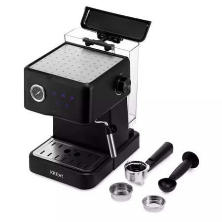 Coffee machine KitFort KT-7124, Rozhkova, 950 W, 1.5 l, cappuccino, black-5