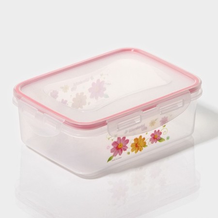 A set of lunch boxes of plastic rectangular "Polyanka", 3 pcs: 150 ml, 300 ml, 500 ml, color mix-2