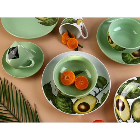 Ceramic mug "avocado", 350 ml, white color-6