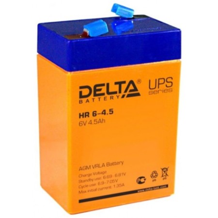 Delta HR6-4.5, 6 V, 4.5 A/h battery