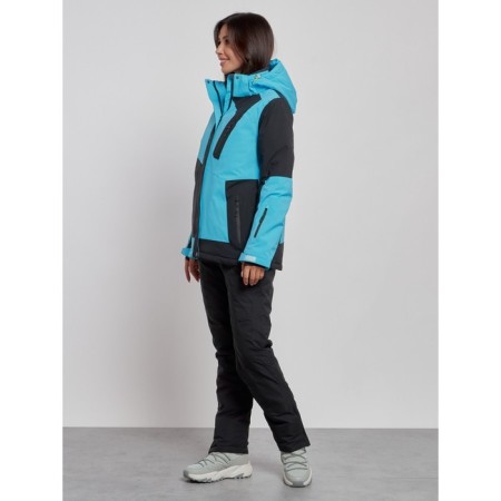 Ski costume female winter, size 48, blue color-1
