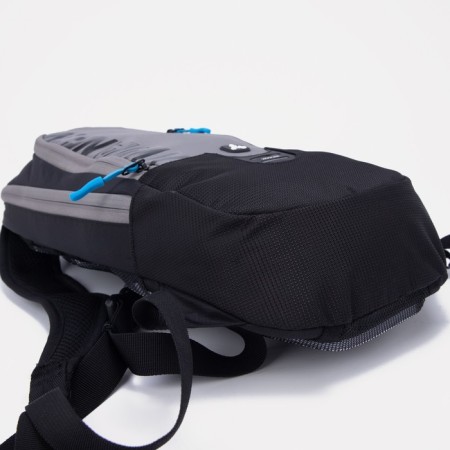 Tourist backpack with extension, 2 lightning departments, 7 l, outer pocket, black/gray color-2
