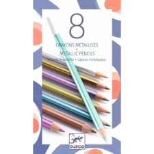 DJeco pencil set, with metallic effect, 8 pcs.
