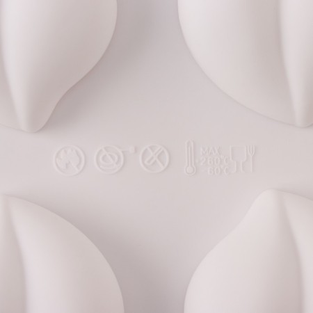 Form for mousse desserts and baking "Randeva", 30 × 14.4 × 2 cm, 8 cells (4.9 × 4.4 cm), white color-5