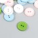Buttons wood for creativity 2 punctures "stitches" set 40 pcs mix 1.5x1.5 cm