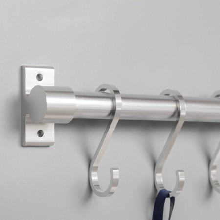 Twohind holder, 40 cm, 6 hooks, aluminum-3